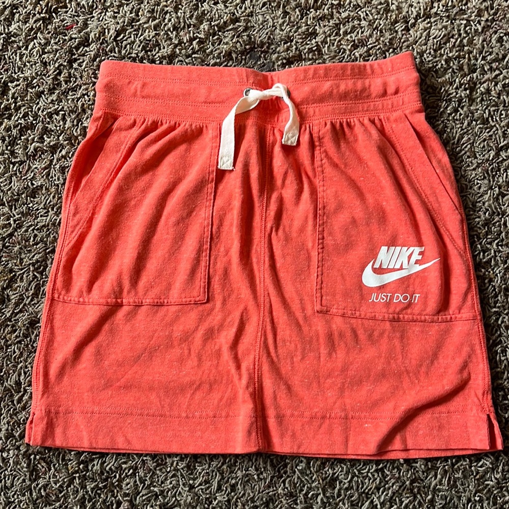 NIKE Heathered orange cotton skirt